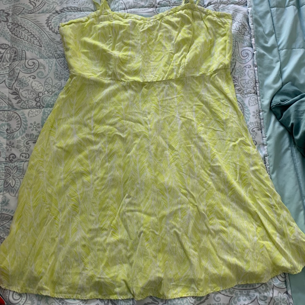 Bright lime green color dress